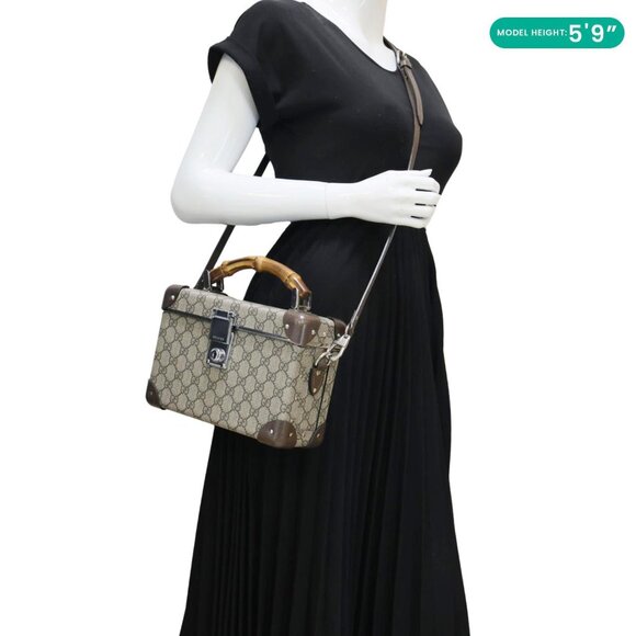 Gucci  Globe Trotter GG Supreme Canvas Shoulder Bag Beige - Picture 2 of 14